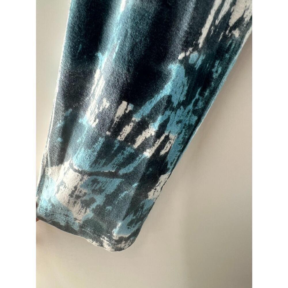 Heyne Bogut Women's Blue Abstract Print Scoop Neck Long Sleeve T-Shirt Size 1 - Picture 6 of 10
